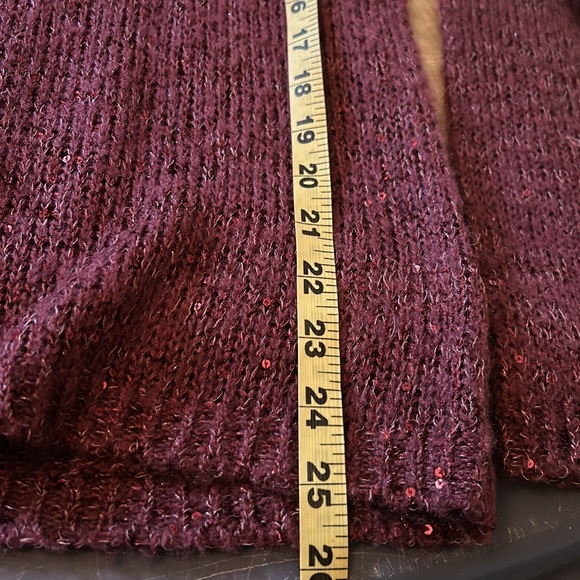 Revolution VGUC purple/red sparkle v neck sweater, sequins. - Picture 7 of 9
